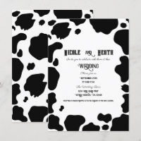 Moo Koe Spots Print Zwart & Wit Country Wedding
