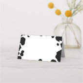 Moo Koe Spots Print Zwart Wit Tafelnummer Plaatskaartje (Achterkant)