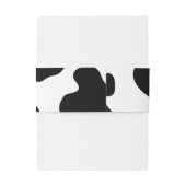 Moo Koe Spots Print Zwart & Wit Trouwen Uitnodigingen Wikkel (Achterkant Voorbeeld)
