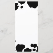 Moo Koe Spots Print Zwart Wit Trouwmenu Menu (Achterkant)