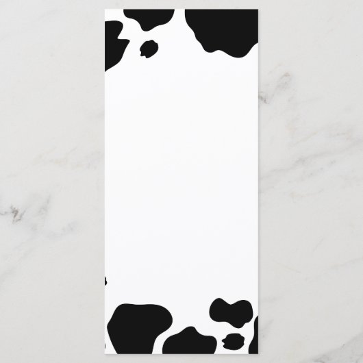 Moo Koe Spots Print Zwart Wit Trouwmenu Menu (Achterkant)