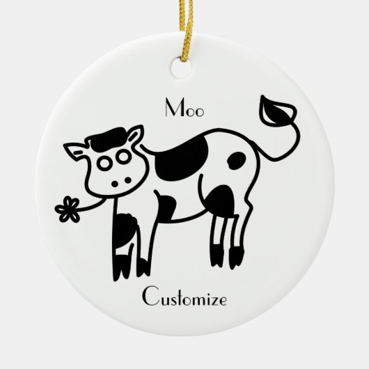 Moo Koe Thunder_Cove Keramisch Ornament (Voorkant)