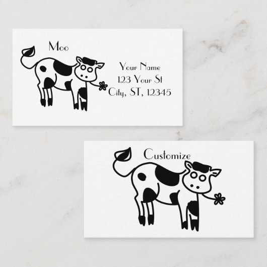 Moo Koe Thunder_Cove Visitekaartje (Voorkant / Achterkant)