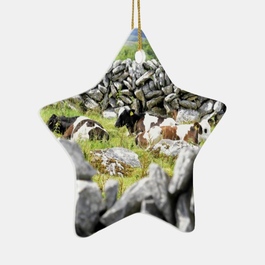 Moo Koeien Keramisch Ornament (Rechts)