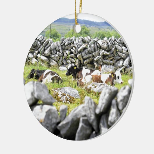 Moo Koeien Keramisch Ornament (Links)