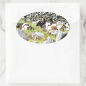 Moo Koeien Ovale Sticker (Tas)