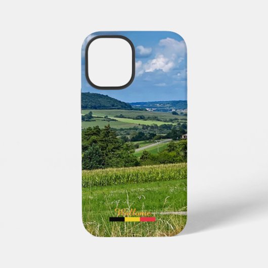 Moo landschap in Wallonië, reizen iPhone Hoesje (Achterkant)