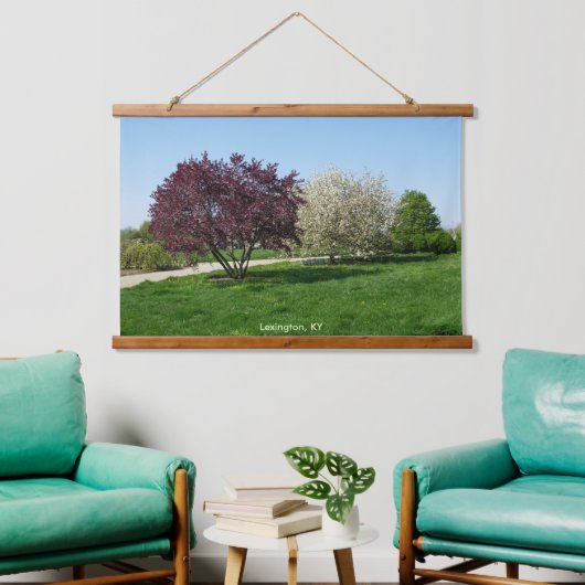 Moo landschap met bomen hangend wandkleed (Woonkamer)
