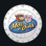 Moo & Link Dartboard Dartbord<br><div class="desc">Uw Moo & Oink fan zal van dit custom dartboard houden voor hun hol of kantoor.</div>