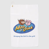 Moo & Link golfhanddoek (Voorkant)