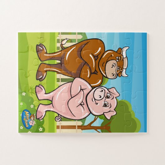 Moo & Link puzzel Legpuzzel (Horizontaal)