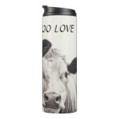 Moo Love Geïsoleerde Koe Tumbler Thermosbeker (Geroteerd rechts)
