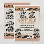 Moo-ly Moly Grappige Zuivel Koe Kalf Kaart (Voorkant / Achterkant)