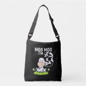 Moo Moo Ik ben drie derde verjaardag Funny Cute Ko Crossbody Tas (Voorkant)