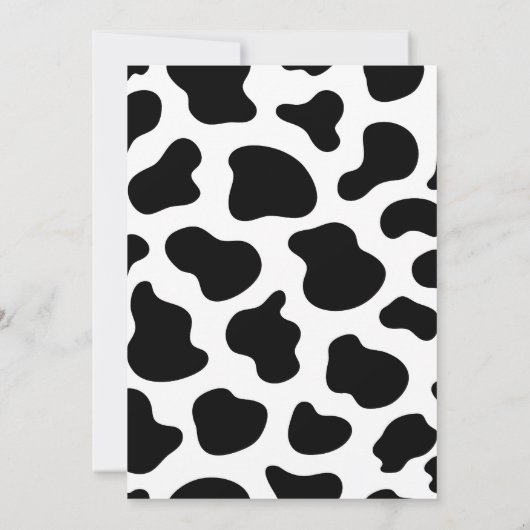 Moo Moo Ik ben twee Koe 2e verjaardag Uitnodiging (Achterkant)