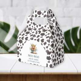 Moo Moo Ik ben twee Koe Afdrukken Boerderij Tweede Bedankdoosjes