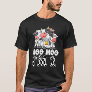 Moo Moo Ik Ben Twee Koe Verjaardag Kind 2 Jaar Oud T-shirt