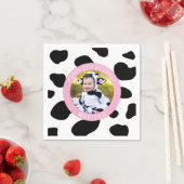 Moo Moo Ik ben Twee Koeien Print Boerderij Meisje  Servet (Insitu)