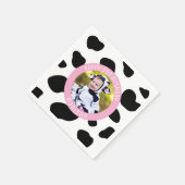 Moo Moo Ik ben Twee Koeien Print Boerderij Meisje  Servet (Hoek)