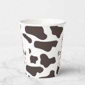 Moo Moo Ik draai twee Koe 2e verjaardagsfeestje Papieren Bekers (Links)
