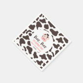 Moo Moo Ik draai twee Koe 2e verjaardagsfeestje Servet (Hoek)