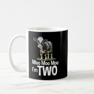 Moo Moo Im 2 2e verjaardag Funny Cute Koe Klinkt Koffiemok