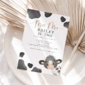 Moo Moo I'm Two Cow 2nd Birthday Kaart