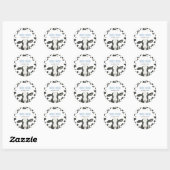 MOO MOO I'm TWO Cow Print 2nd birthday Ronde Sticker (Vel)