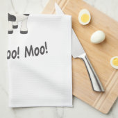 Moo Moo Moo Cute Cartoon Cow Theedoek (Quarter Fold)