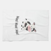 Moo Moo Moo Cute Cartoon Cow Theedoek (Horizontaal)