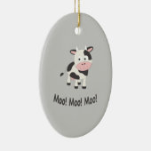 Moo Moo Moo Cute Cartoon Koe Keramisch Ornament (Rechts)