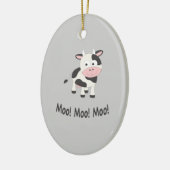 Moo Moo Moo Cute Cartoon Koe Keramisch Ornament (Links)