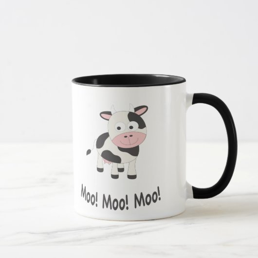 Moo Moo Moo Cute Cartoon Koe Mok (Rechts)