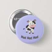 Moo Moo Moo Cute Cartoon Koe Ronde Button 5,7 Cm (Voorkant /achterkant)