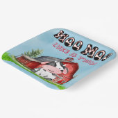 Moo Moo naam is twee kinderen verjaardagsfeest Papieren Bordje (Gebogen)