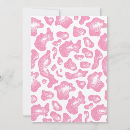 Moo Moo Roze Schattigee Koe Meisje 2e verjaardag Kaart (Achterkant)