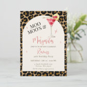 Moo Moos And Margaritas Birthday Party Kaart (Staand voorkant)