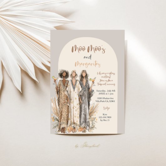 Moo Moo's & Margaritas Dierenprint Kaart