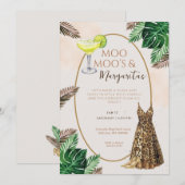 Moo Moo's & Margaritas Feest Kaart (Voorkant / Achterkant)