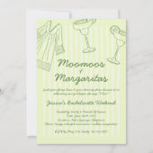 Moo Moos & Margaritas Green vrijgezellenweekend Kaart (Voorkant)