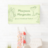 Moo Moos & Margaritas Groen Uitstapje Voor Vrijgez Spandoek (Insitu)
