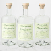 Moo Moos & Margaritas Handgeschreven Bachelorette Likeurfles Etiket (Flessen)