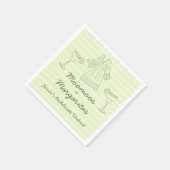 Moo Moos & Margaritas Handgeschreven Bachelorette Servet (Hoek)