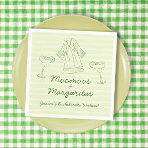Moo Moos & Margaritas Handgeschreven vrijgezellenf Servet