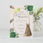 Moo Moo's & Margaritas Party Kaart (Staand voorkant)