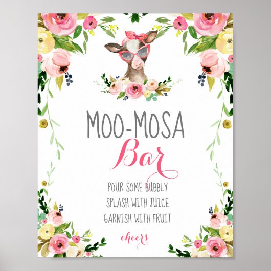 Moo-Mosa Bar-Poster Poster (Voorkant)