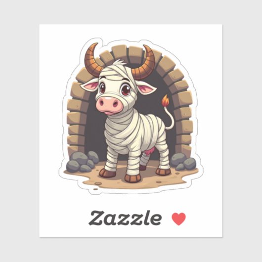 Moo-mummy keert terug sticker (Vel)