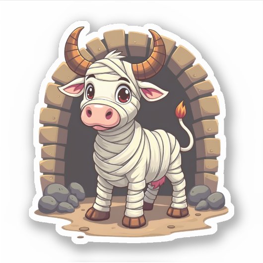 Moo-mummy keert terug sticker (Voorkant)
