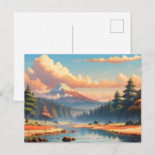 Moo natuur landschap briefkaart