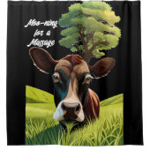 Moo-ning voor bloedbad douchegordijn (Voorkant)